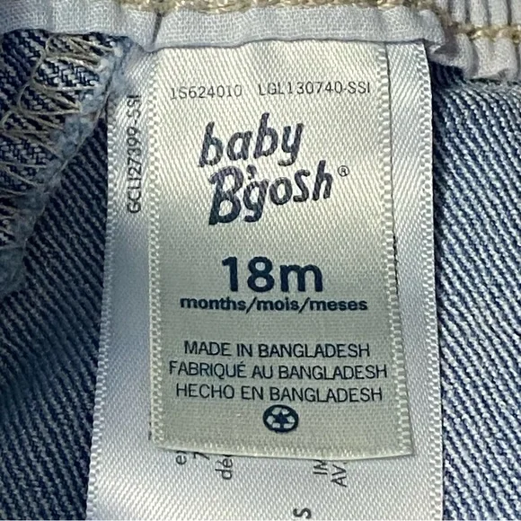 OshKosh B'gosh Baby Boys Denim Shortalls Unisex - Picture 3 of 9